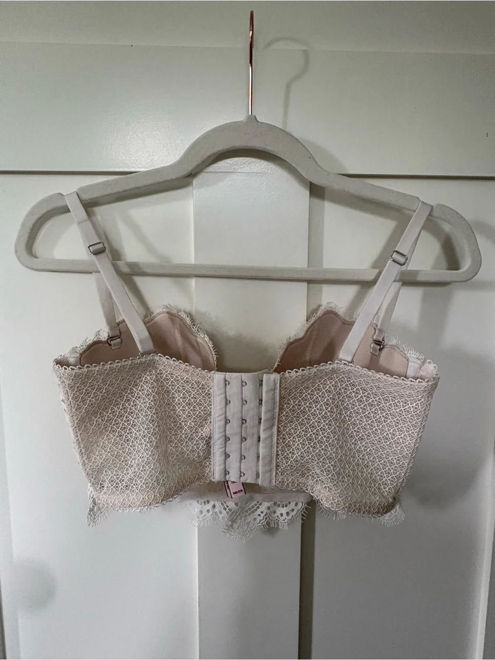 Victoria's Secret Lace Longline Bralette in Cream 34D - Picture 3 of 9